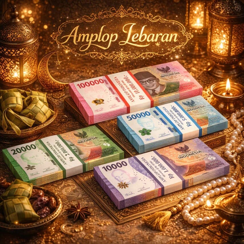 Amplop Motif Gepokan Uang (isi 5)